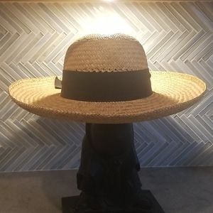 Straw hat with wide brim